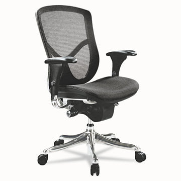 Alera® Alera Eq Series Ergonomic Multifunction Mid-back Mesh Chair, Supports Up To 250 Lb, Black Seat-back, Aluminum Base freeshipping - TVN Wholesale